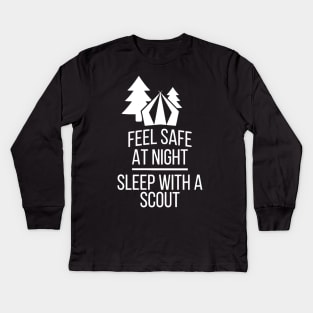 Feel Safe At Night Sleep With A Scout Kids Long Sleeve T-Shirt